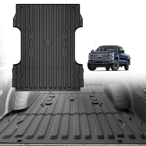 TripleAliners Truck Mat Compatible with 2017-2026 Ford Super Duty F250/F350/F450 6.75FT Accessories, Truck Bed Mat Heavy Duty Custom Fit All Weather Protection TPE Pickup Liner - Image 1