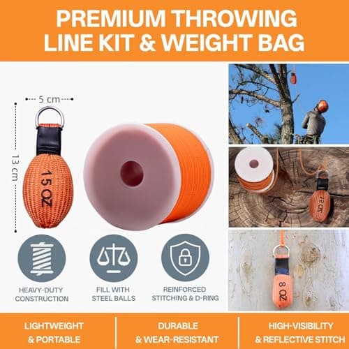 CIVIGARD Professional Throw Line Bag, Stainless Steel Throw Weighted Climbing Rope Bag for Arborist, Rock Climbers & Caving, Heavy-Duty Throwing Tool for Tree Climbing, Rescue & Outdoor Sports - Thumbnail 4