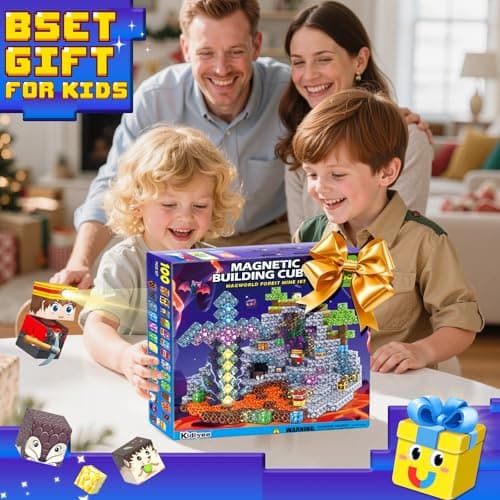Magnetic Blocks - Build Mine Magnet World Set, STEM Magnetic Building Blocks for Kids Ages 4-6 6-8 8-13, Montessori Sensory Toys for Toddlers, Birthday Toys Gifts for 3+ Years Old Boys & Girls - Thumbnail 6