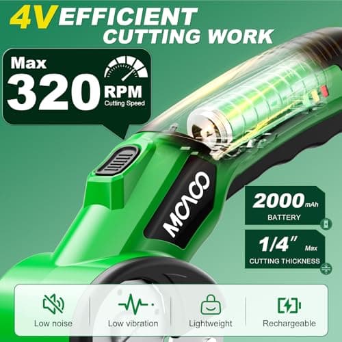 Cardboard Cutter, Rechargeable Cordless Electric Scissors, Upgrade 4V Electric Box Cutter with 2 Blades, Safety Lock & LED Light, Powerful Cutting for Cardboard Box, Plastic, Leather, Fabric - Thumbnail 3