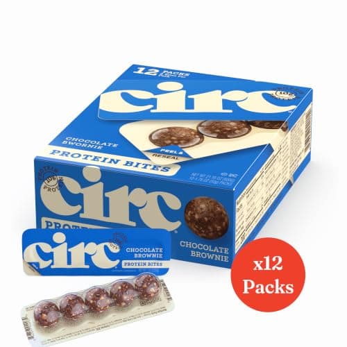 CirC Energy Bites - 12 Pack Chocolate Brownie Gluten Free Protein Balls - 10g Protein, Whole Grains, Nuts & Fruit - Portable Healthy Snacks for Adults & Kids, 5 Piece Resealable Packs - Thumbnail 4