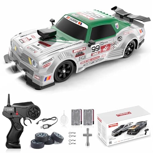 Desdoni RC Drift Car 1:16 Scale 4WD High Speed Remote Control Cars Vehicle 2.4GHz with LED Lights Two Batteries and Drifting Tires Racing Sport Toy Cars for Adults Boys Girls Kids - Image 1