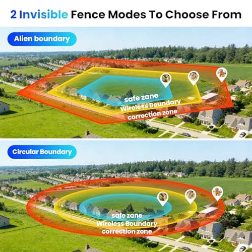 GPS Wireless Dog Fence System,Invisible Fence for Dogs with GPS Collar,Wireless Electric Dog Fence for Large & Small Dogs– Adjustable Boundary Collar,Waterproof & Rechargeable,Large Yard & Outdoor Use - Thumbnail 4