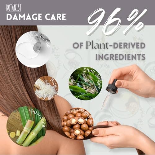 BOTANIST Natural Shampoo and Conditioner Set, Hair Repair Shampoo and Conditioner by Keratin, Collagen, Jojoba& Argan Oil, Moisturizing Shampoo in Japan, Silicone & Sulfate Free 31.7 Fl Oz DAMAGE CARE - Thumbnail 3
