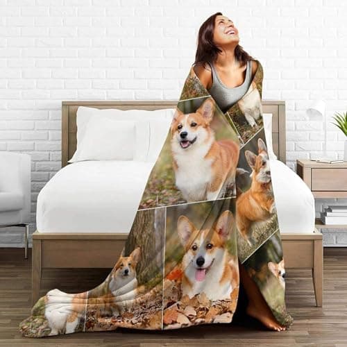 Ships Next Day . Custom Blanket with Photos Text Customized Blanket Personalized Flannel/Sherpa Throw Blankets for Adult Kid Birthday Christmas Halloween Fathers Mothers Valentines Gift - 50"x 60" - Thumbnail 5