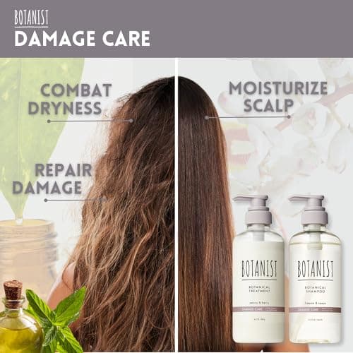 BOTANIST Natural Shampoo and Conditioner Set, Hair Repair Shampoo and Conditioner by Keratin, Collagen, Jojoba& Argan Oil, Moisturizing Shampoo in Japan, Silicone & Sulfate Free 31.7 Fl Oz DAMAGE CARE - Thumbnail 4