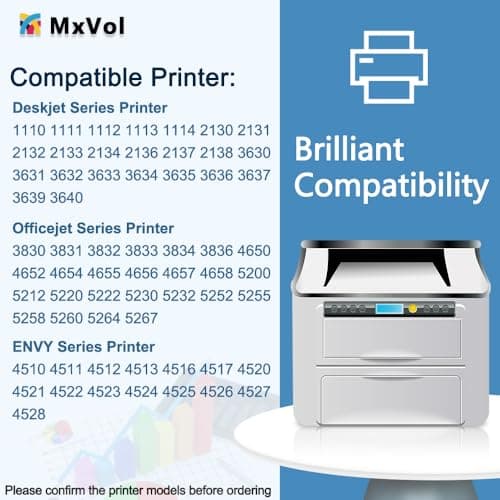 MxVol 63XL Ink Cartridge Replacement for HP Ink 63 XL HP63 2-Pack Black - Thumbnail 2