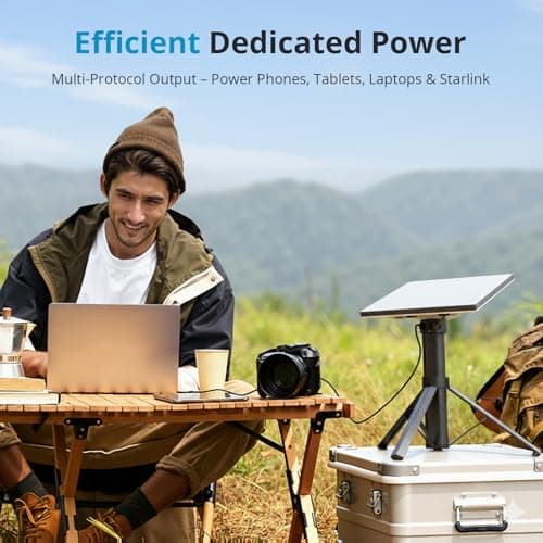Starlink Mini Battery Pack– 166Wh/45,000mAh Power Bank Up to 6-Hour Runtime, All-in-One Battery & Tripod Stand, Stable Output for Outdoor Camping & Remote Work, IP67 Waterproof - Thumbnail 2