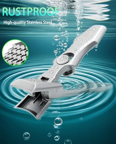 HEYCROWN Toenail Clippers for Thick Toenails Large Nail Clippers for Seniors Men - Thumbnail 6