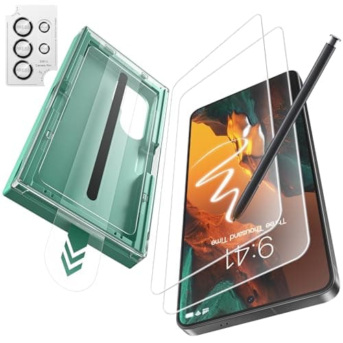 GolbinBox 2+1 Pack for Samsung Galaxy S26 Ultra Screen Protector with Camera Lens Protector [12FT Military-Grade] 9H+ Aerospace Tempered Glass for S26Ultra Full Coverage, Phone Case Fit (6.9" 2026) - Image 1