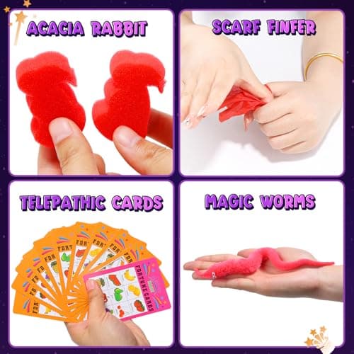 Skirfy Magic Kit,Magician Costume for Pretend Play, Magic Tricks for Kids Age 6-8, Magic Set for Beginners Boys Girls Birthday Gift 6 7 8 9 10 11 12 - Thumbnail 4