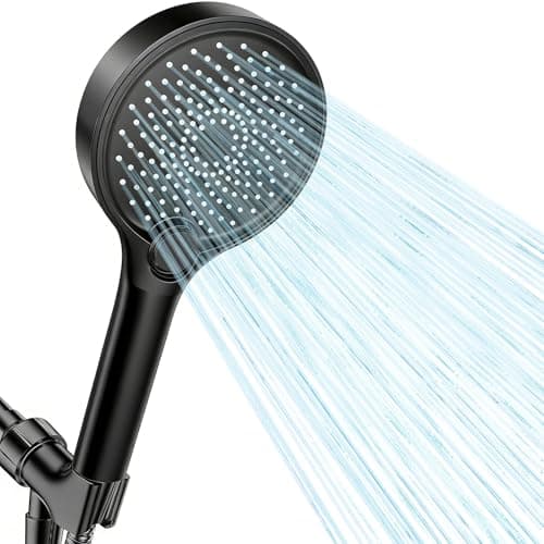 Filtered Shower Head with Handheld, High Pressure Shower Head with Filters, 3 Modes Water Softener Shower Head with Detachable Filters, Reduce Dryness on Skin and Hair, Matte Black - Image 1
