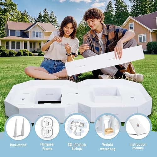 4FT Marquee Light Up Numbers 8,Party Decoration Large Marquee Light Up Letters with Weighted Water Bag,Pre-cut Foam Board Set Can Be Used for Birthdays,Weddings,Baby Anniversaries - Thumbnail 2