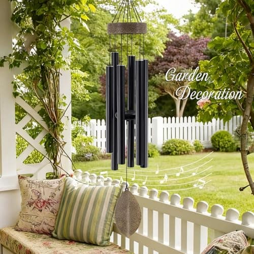 ASTARIN 36 Inch Wind Chimes for Outside, Tuned Metal Wind Chime for Outdoor Garden Patio, WindChimes Tuned Soothing Melodic Tones Windchimes Mom Dad Gift, All Metal Leaf Design Windchime - Thumbnail 6