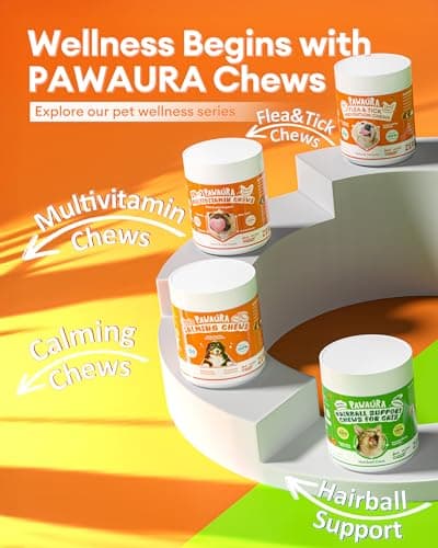 Pawaura Calming Chews for Dogs 300ct - Anxiety Relief Support & Relaxation for Everyday Stress - Dog Soft Chews with Melatonin - Sleep Aid for Dogs (Peanut Butter Flavor) - Thumbnail 6
