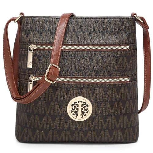 VANSARTO Crossbody Bags for Women Multi Pocket Crossbody Purses Trendy Vegan Leather Shoulder Handbags with Adjustable Strap, Coffee/Brown - Image 1