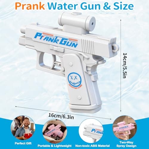 Prank Water Gun 3 Pack, Two-Way Squirt Gun with Reverse Spray, Hilarious Novelty Toy for Summer Parties, Beach & Pool Water Fighting Activities, Funny Gag - Thumbnail 3