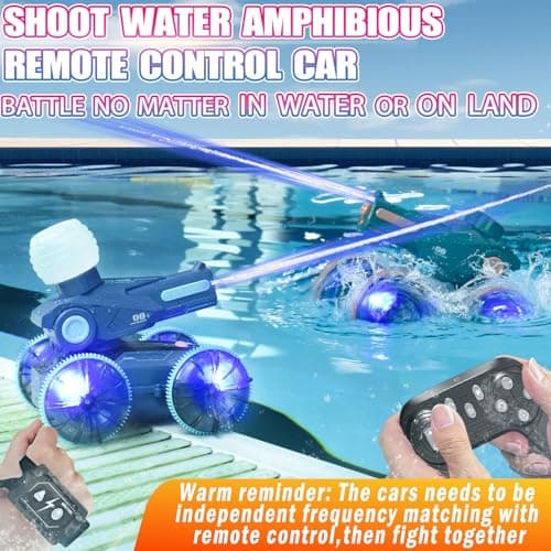 KB KAIBO 3-in-1 Remote Control Car, RC Boat & Water Gun - Amphibious RC Car for Land & Water, Adjustable Speed, Waterproof, Perfect Valentines Birhtday Gifts for Kids-Green - Thumbnail 3