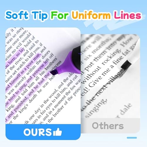 trailfun Pastel Highlighters Assorted Colors, Soft Chisel Tip Highlighter Marker Pens Smooth Writing No Bleed, Cute Markers Monster Design for Journaling Drawing, 6 Count, Back to School Supplies - Thumbnail 3