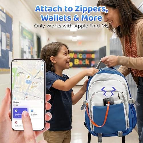 0SMALLMODEL Wallet Tracker Card, 0.07Inch Thin and Rechargeable Air Card Tag with Lanyard, Find My Wallet Tracker Card, Work with Apple Find My [iOS Only], Charger Not Include, Mens Gifts for Her - Thumbnail 5