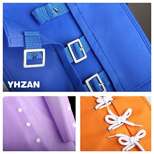 YHZAN Learn to Tie Your Shoes Dressing Board Montessori Mobile Sensory Board Travel Therapist Life Skills Development Toy - Zip,Button,Snap,Buckle,Lace & Tie for Preschool Toddler 3-8 Years Old - Thumbnail 5