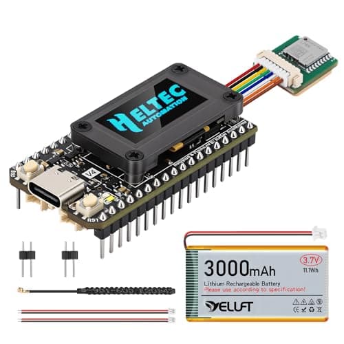 YELUFT 1 Set ESP32 LoRa V4 Development Board + L76K GNSS Module + 3000mAh Battery, Upgraded ESP32-S3 WiFi BLE 16MB Flash 28dBm High Power SX1262 LoRa for Meshtastic MeshCore Arduino IoT LoRaWAN - Image 1