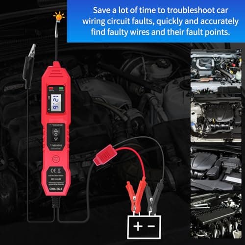 Power Circuit Probe Tester, 6V/12V/24V DC Circuit Tester Automotive, Multifunctional Car Electric Circuit Tester Power Fuse & Voltage Tester Light, Short Circuit Breake Finder Electrical Tools - Thumbnail 6