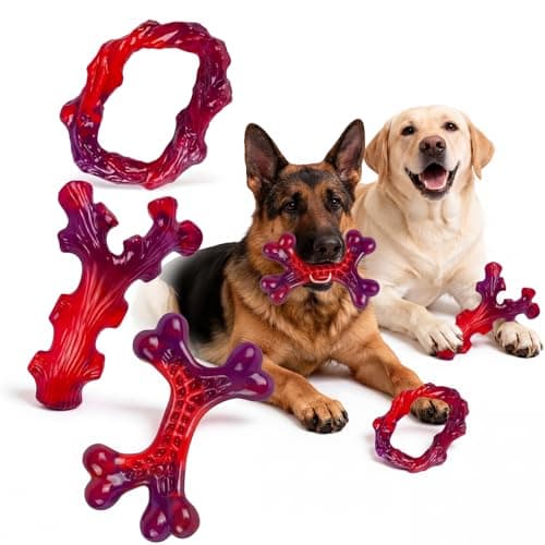 Frienhund 6-Pack Indestructible Dog Toys for Large Breed: Dog Toys for Aggressive Chewers, Nylon Dog Chew Bones for Large Dogs, Dog, Irresistible Beef Flavor - Image 1