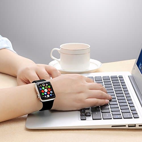 MITERV Compatible with Apple Watch Band 38mm 40mm 41mm 42mm 44mm 45mm 49mm Women Men Soft Silicone Sport Strap Replacement Wristbands with Classic Clasp for iWatch Series 8 7 6 5 4 3 2 1 SE 6Pack (for Apple Watch 42mm/44mm/45mm/49mm, Ocean Blue/Lilac/Orange/Black/Peach/Red) - Thumbnail 4