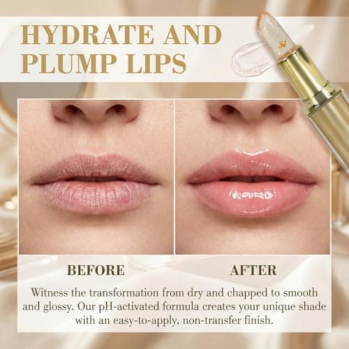 pH Adjusting Lipstick for Mature Women, Transferproof Clear Lip Gloss, Clear lip stick That Changes Color, Long Lasting 24 Hours Moisturizing, Suitable for All Skin Tones (1 Pcs) - Thumbnail 3
