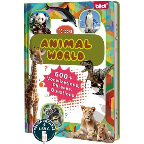 English Interactive Sound Book for Toddler3-5,Talking Activity Book,Educational Learning Toys for Boys Girls, Birthday Gifts for Kid Age 3 4 5 6 Year Old,Sensory Autism Toys,171 Animal,600+Sounds - Image 1