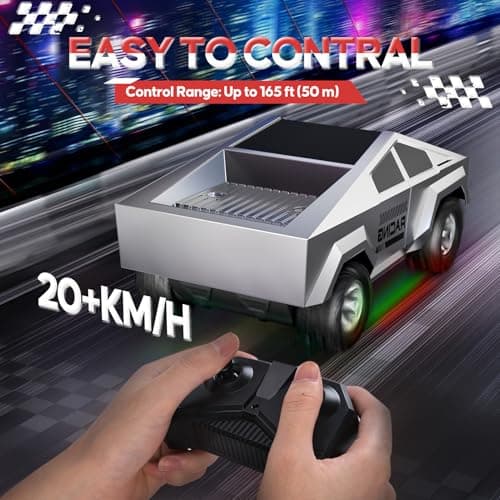 ValueTalks 1:24 RC Car Toys, All Terrain High Speed 2WD RC Truck with Light and Loadspace, 2.4GHz Off-Road Vehicles Remote Control Car, Electric Vehicle Toys Gift for Boys Girls Age 3+ - Thumbnail 3
