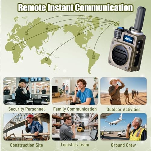 2Pcs 4G Walkie Talkie for Adults,Long Range 4G 1000 Mile Rechargeable Two-Way Radios 3-Day Battery Runtime Ideal for Hiking,Camping,Work,and Emergency Use Portable Two-Way Outdoor Radio(SIM Card) - Thumbnail 4