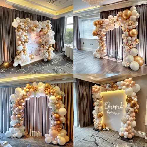 Valentines Day Decorations Boho Neutral Balloon Garland Arch Kit 200Pcs Champagne Gold Latex Balloons for Summer Graduation Fathers Day Wedding Bridal Shower Birthday Party Galentines Day Decor - Thumbnail 4