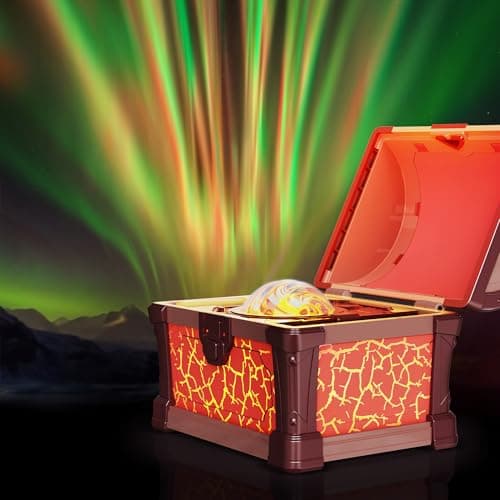 L LOHAS LED Galaxy Projector Night Light, Galaxy & Northern Lights Effect with 8 Colors, Cool Pirate Treasure Nightlight with Timer & Remote Control, for Gifts Kids Girls Boys Bedroom - Image 1