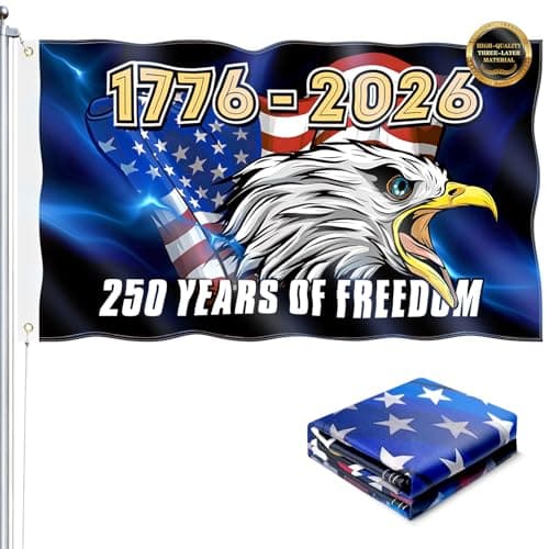 250th Anniversary USA Flag 3x5 Ft Double Sided 3 Ply 1776-2026 Flags Heavy Duty Fade Resistant & Reinforced Brass Grommets - 4th of july decorations outdoor - Image 1