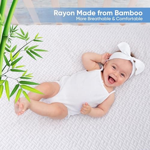 Hanherry 100% Waterproof Mattress Protector Queen Size, Mattress Cover 3D Air Fabric Cooling Mattress Pad Cover Smooth Soft Breathable Noiseless, 8''-21'' Deep Pocket - Thumbnail 2