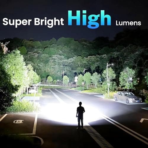 TrixHub Rechargeable Flashlights High Lumens 2Pack, 5Mode Flash Light with LCD Digital Display, Super Bright Flashlight Adjustable Tactical Flashlight, High Powered LED Handheld Flashlight for Home - Thumbnail 2