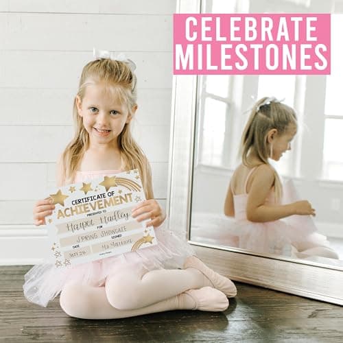 Classroom Award Certificates for Students -25 Certificate of Achievement Awards, Premium Real Gold Foil Certificate Paper, Preschool Graduation Certificates, Kindergarten Diploma, Star Student Honors - Thumbnail 6