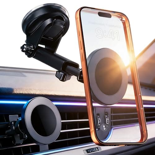 RayLink for Military-Grade Car Phone Mount【122+lbs Hold & Auto-Snap】 for MagSafe【2-in-1 Mount Included】 Magnetic Phone Holder for Car Truck Universal - Image 1
