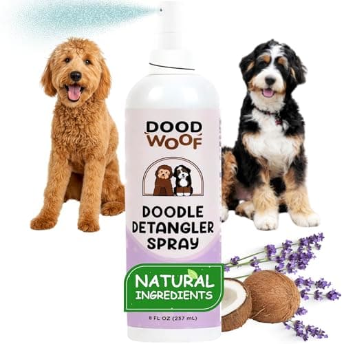 Dood Woof Dog Detangler Spray Dematting for Doodle - Natural Dog Leave in Conditioner Spray for Grooming and Mat Removal, Detangler Spray for Dogs Matted Hair, Puppy Poodle Detangler & Grooming - Image 1