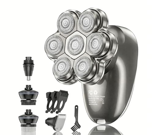 Head Shavers for Bald Men: 5-in-1 Electric Razor with 7D Floating Head & Double Blade - Waterproof Wet Dry Shaver - Image 1