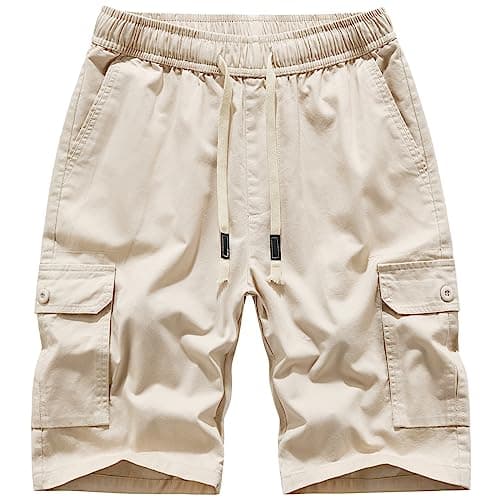 Msmsse Men's Summer Outdoor Shorts Cargo Relaxed Fit Casual Shorts for Hiking,Golf,Travel Beige US 42 - Image 1
