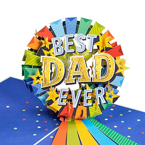 Paper Love 3D Fathers Day Pop Up Card, Best Dad Award, Gift For Dad, Husband, Grandfather, Anyone - 5" x 7" Cover - Includes Envelope and Removable Note Tag - Image 1