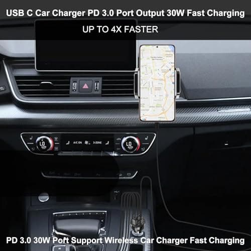 USB C Car Charger Adapter, 5 Ports 75W PD 3.0 Car Phone Charger Fast Charging Compatible with iPhone 16/15/14/13 Pro Max Series, iPad Pro, Galaxy S24/S23/S22/Note 20, Android, Pixel. - Thumbnail 5