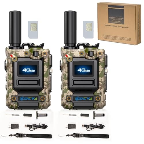 2Pcs 4G Camo Walkie Talkie for Adults,Long Range 4G 1000 Mile Rechargeable Two-Way Radios 3-Day Battery Runtime Ideal for Hiking,Camping,Work,and Emergency Use Portable Two-Way Outdoor Radio(SIM Card)