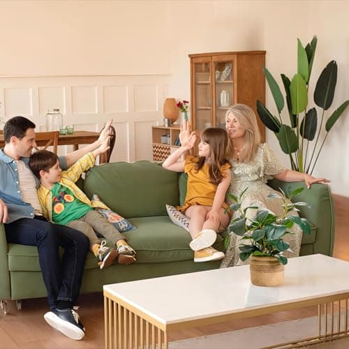 Arbolanta Artificial Fake Plant Potted 12.8'' Small Faux Greenery Ficus Style in Jute-Wrapped Yellow Planter for Tabletop Home Office Decor - Thumbnail 5