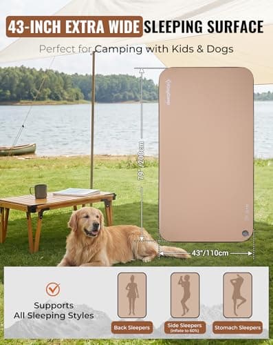 KingCamp FLEXIREST 5.0 Extra Wide Inflatable Sleeping Pad - Thumbnail 5