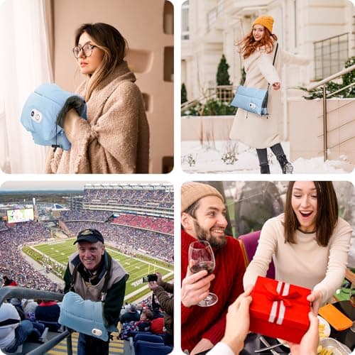 HAPAW Hand Warmers Rechargeable with 10000mAh Battery, Portable Graphene Heated Electric Hand Warmer Pouch, 5 Level Adjustable Temperature for Women, Men, Kids, Hunting, Camping & Xmas Gifts - Thumbnail 6