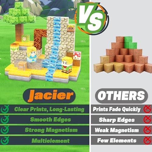 200PCS Magnetic Blocks - Light Up Magnetic Building Blocks Magnet Block Cubes Forest Set, STEM Montessori Sensory Stacking Toys for Kids Boys Girls Ages 3 4 5 6 7 8-12 Holiday Christmas Birthday Gifts - Thumbnail 6